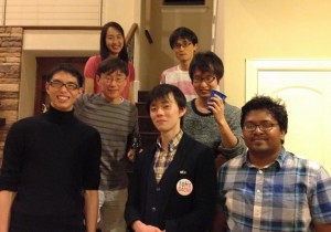 With the Kono Group members at Prof. Kono's home. 