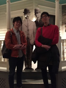 With the Wright Brothers at the Smithsonian's National Air & Space Museum. 