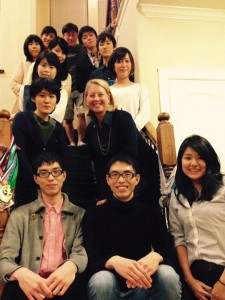 The TOMODACHI STEM Welcome Party at Prof. Kono's home. 