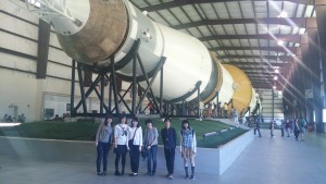 ”That is a real rocket” Do you understand how this rocket is big? It is too big to fit in. We are very small person in this picture.