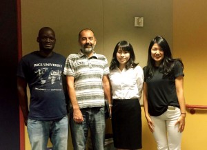 Thank you very much to my mentors of Ajayan group: From the left, Peter, Dr. Robert Vajtai, me and Keiko.